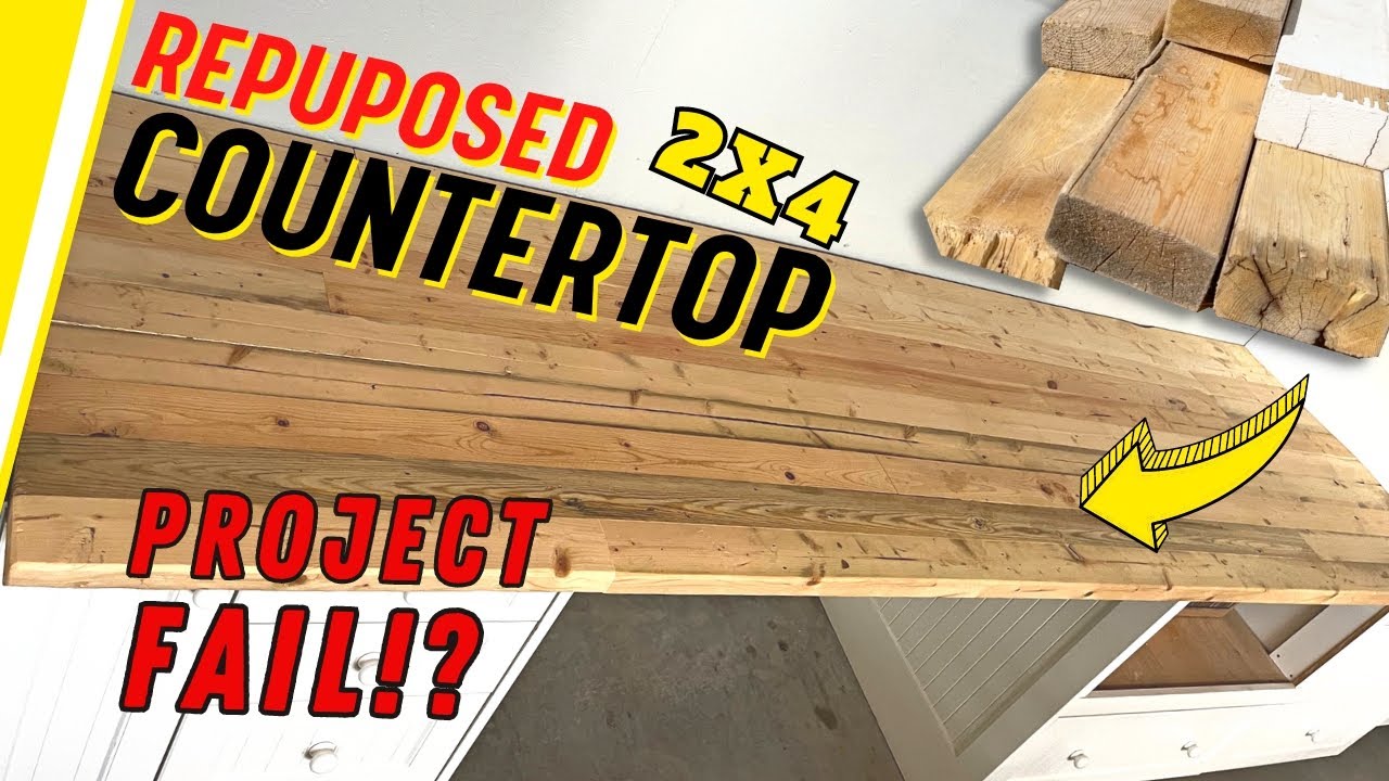 Garage Countertop from Repurposed Lumber | DIY