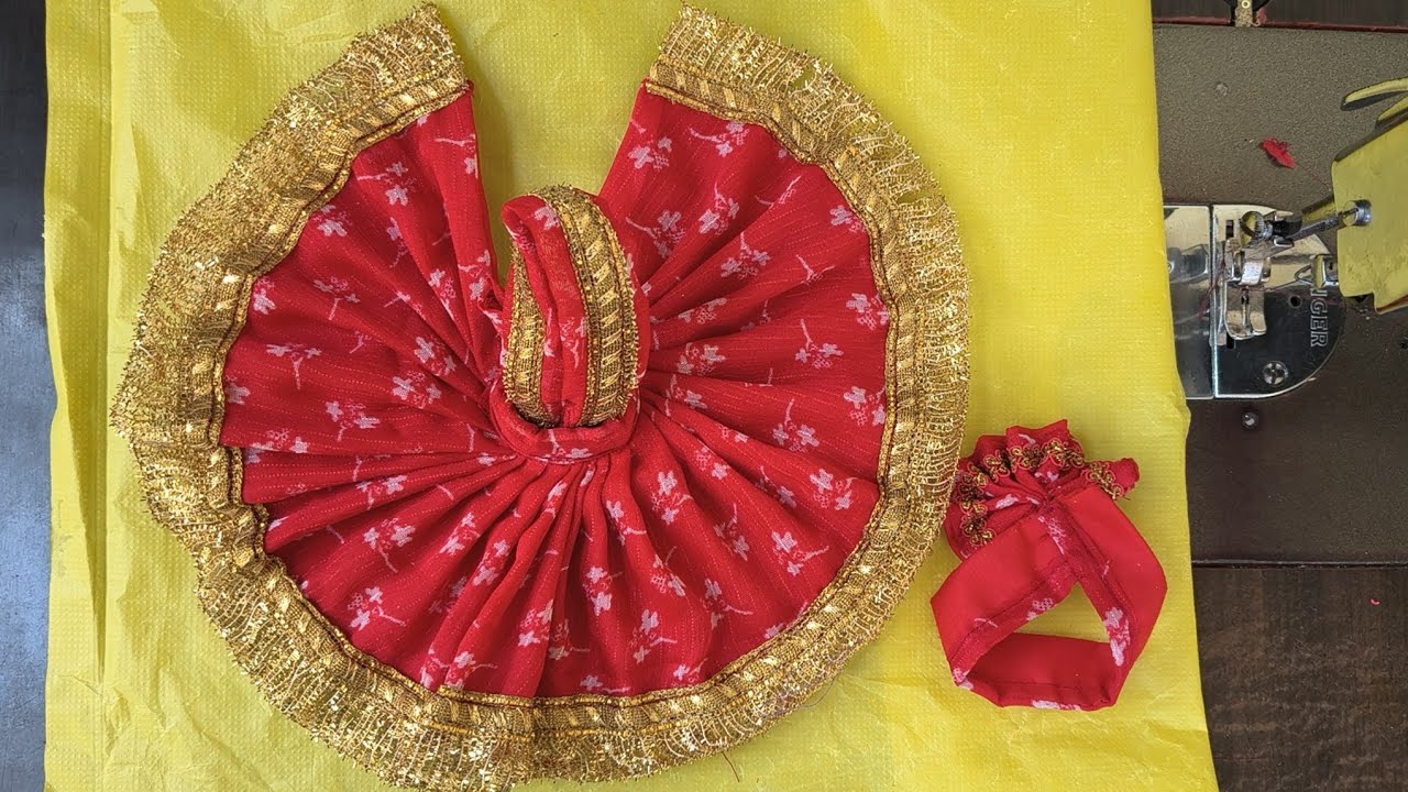 Georgette fabric Laddu Gopal dress 👗