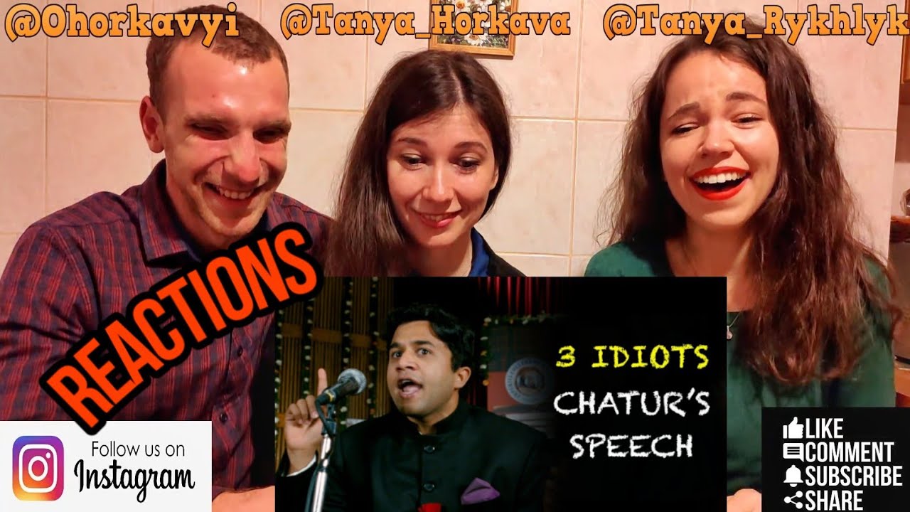 3 Idiots Chatur's speech | Reaction !!!
