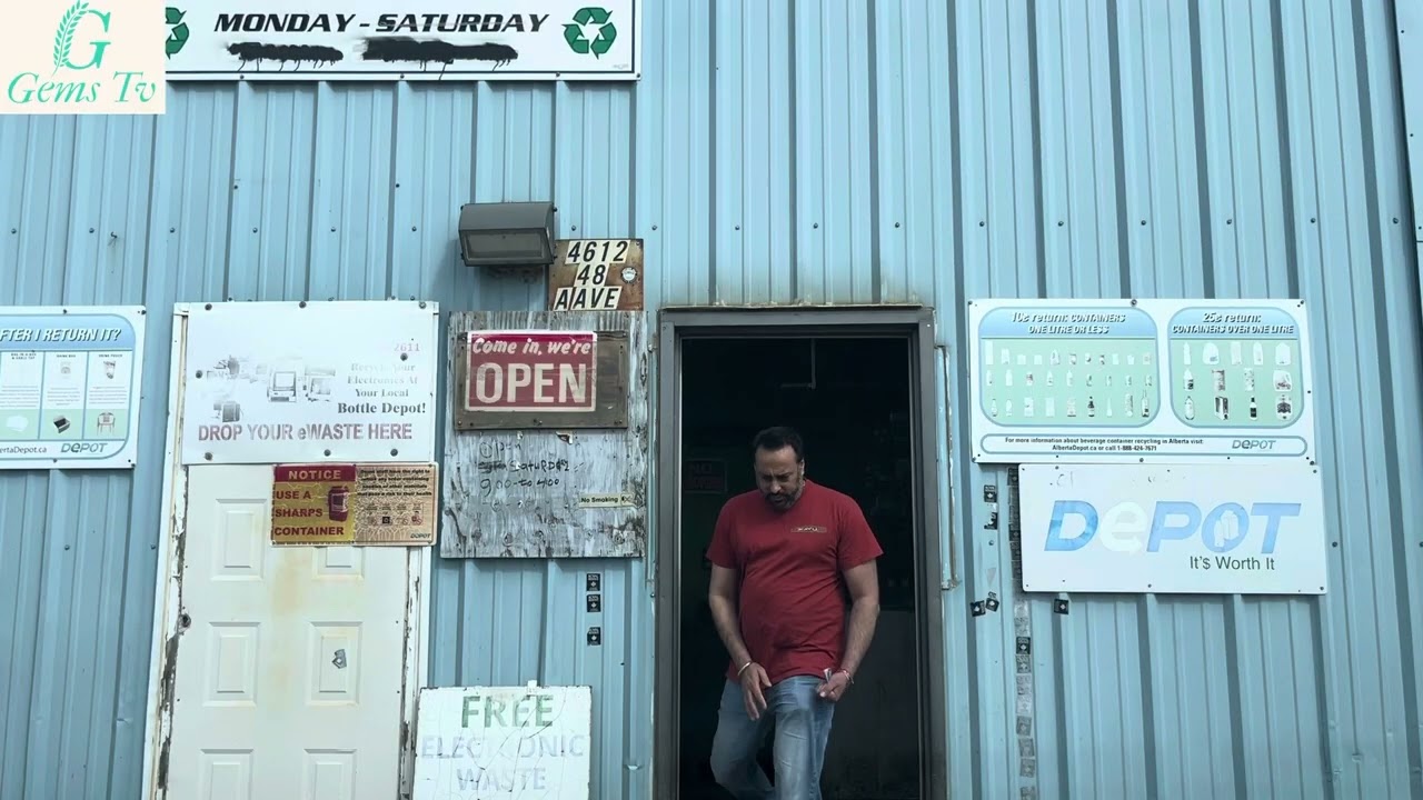 Going to deposit Recycling ♻️ milk bottles in my town  Alberta 🇨🇦 