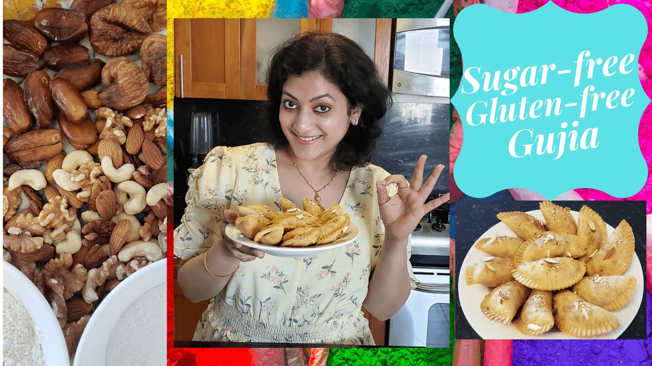 Sugar free & gluten free Gujia | शुगर फ़्री और ग्लूटन फ़्री गुजिया | Holi special | Karanji recipe