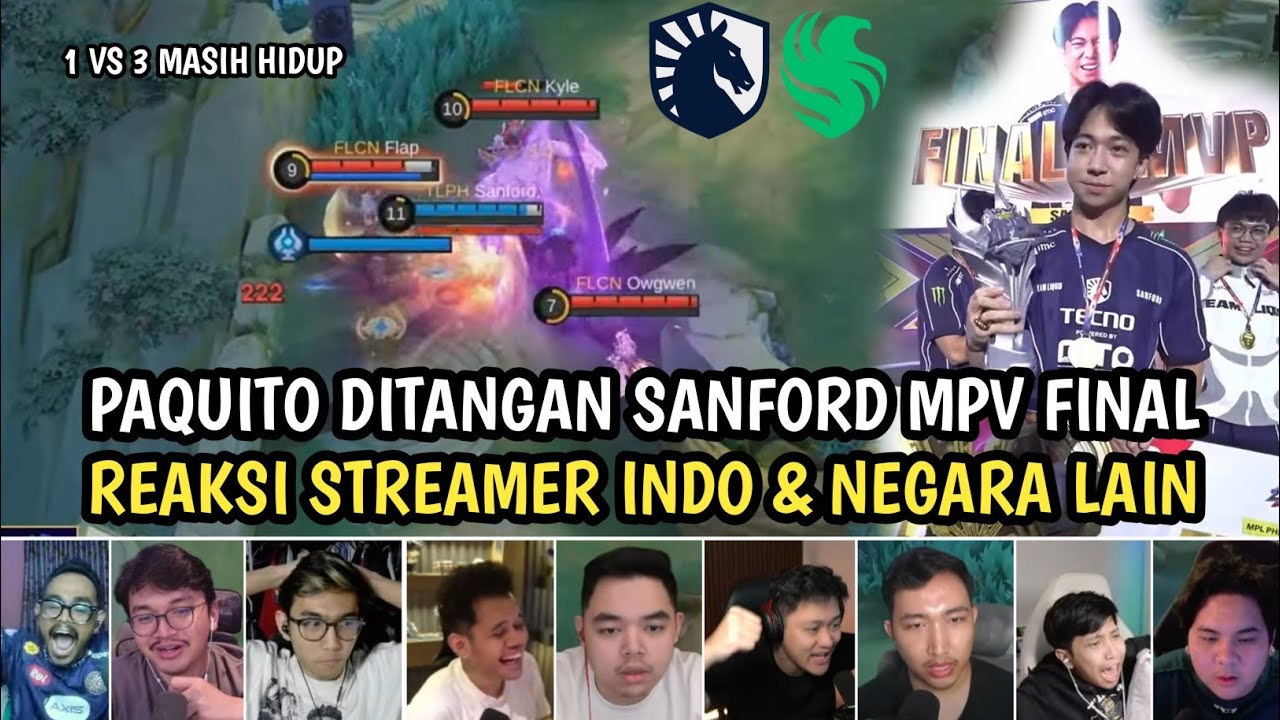 SANFORD EXPLANE TERBAIK ! REAKSI STREAMER INDO & NEGARA LAIN MELIHAT PAQUITO SANFORD