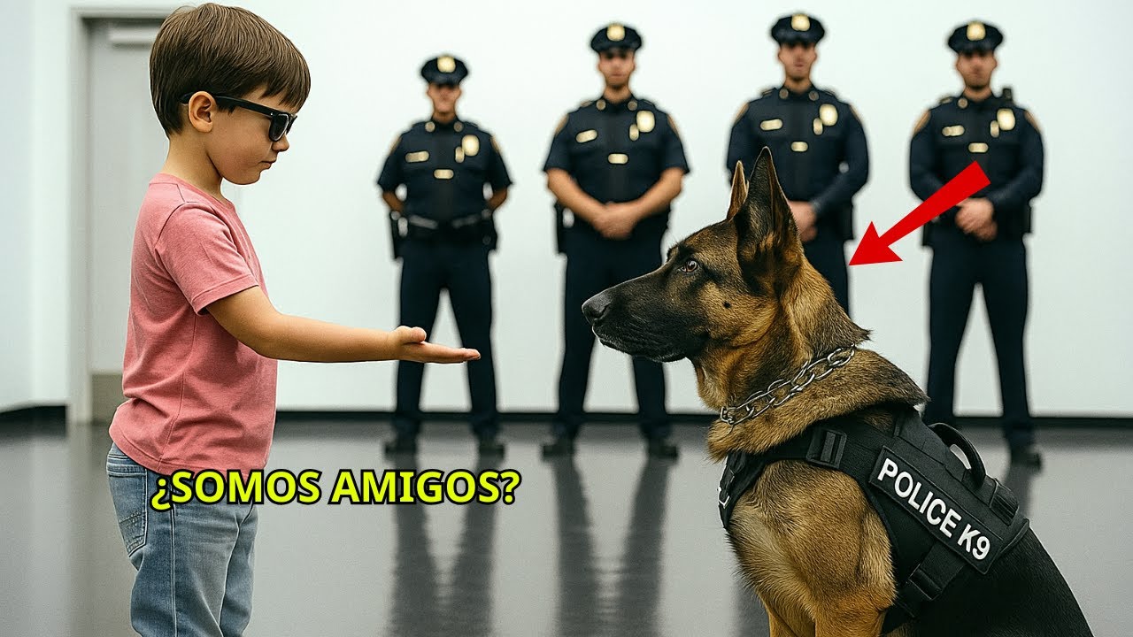 El perro policía fue considerado incontrolable — hasta que un niño ciego le susurró una palabra.