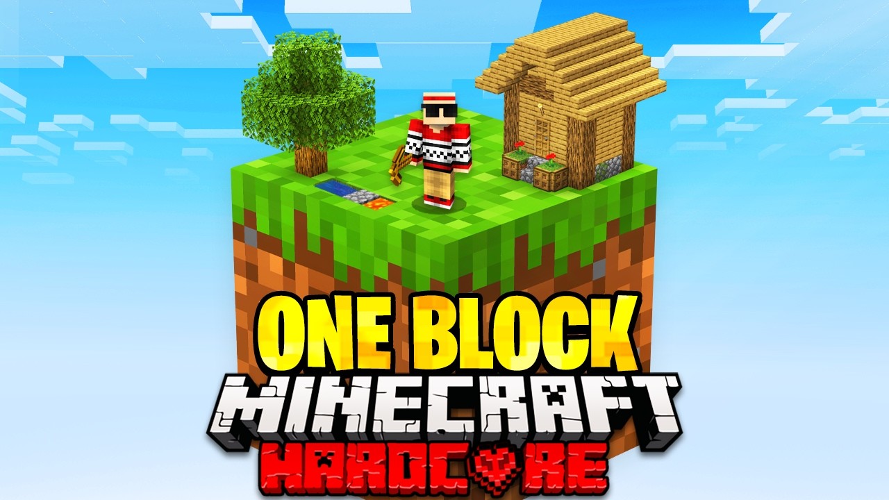 I Survived 100 Days on One Block in Hardcore Minecraft..