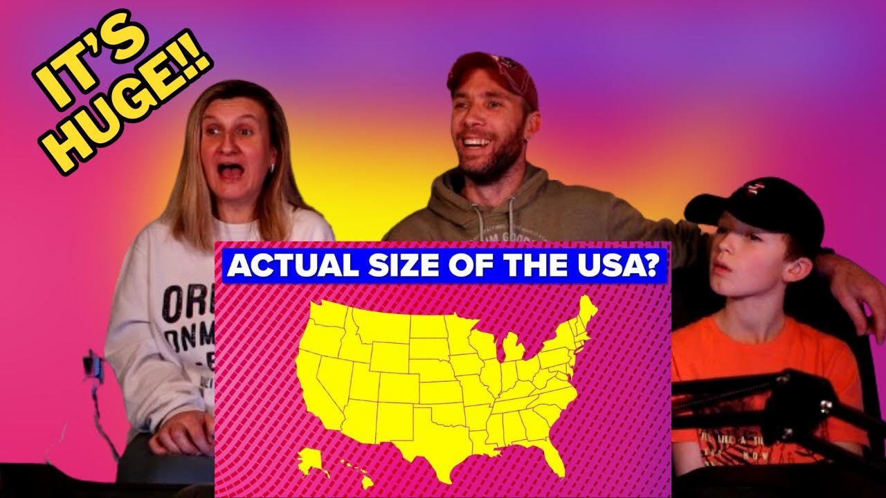 European Family Reacts to How BIG is the USA Actually?