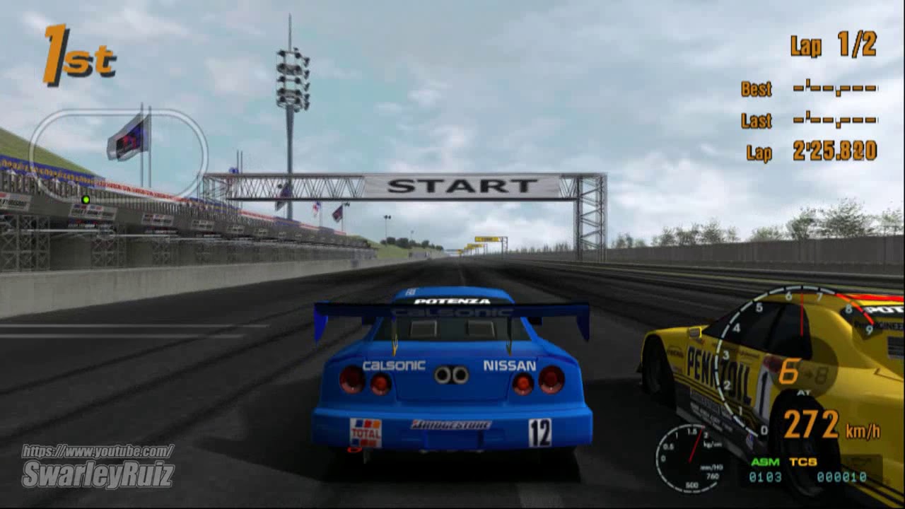 Gran Turismo 3 A-Spec PS2 | Test Course | Nissan CALSONIC Skyline '00