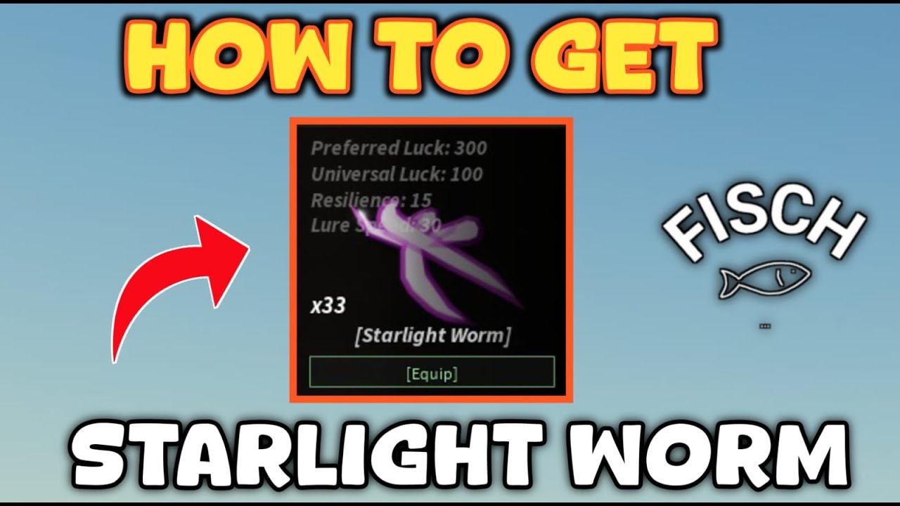 Как получить наживку Starlight Worm Bait в Fisch | 100% руководство по мутации Nova | Награды за ...