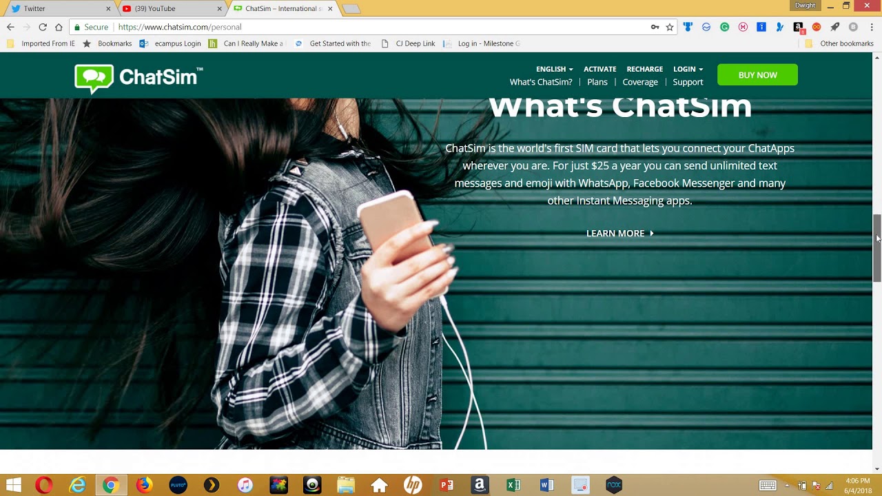 ChatSim 2 2018 Unlimited Text & Internet For $25 USA (The Tello Killer)