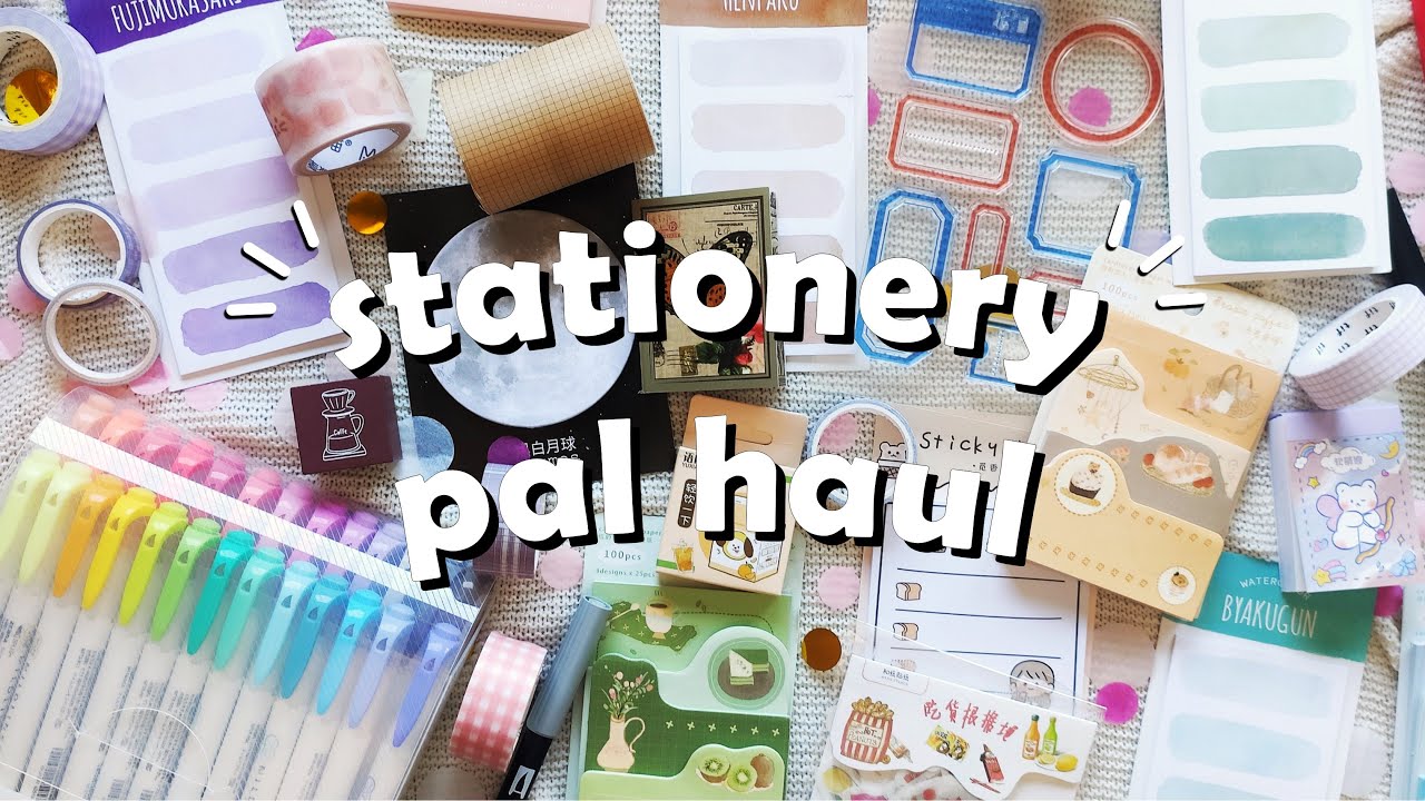 a huge stationery haul + asmr unboxing ft. Stationery Pal