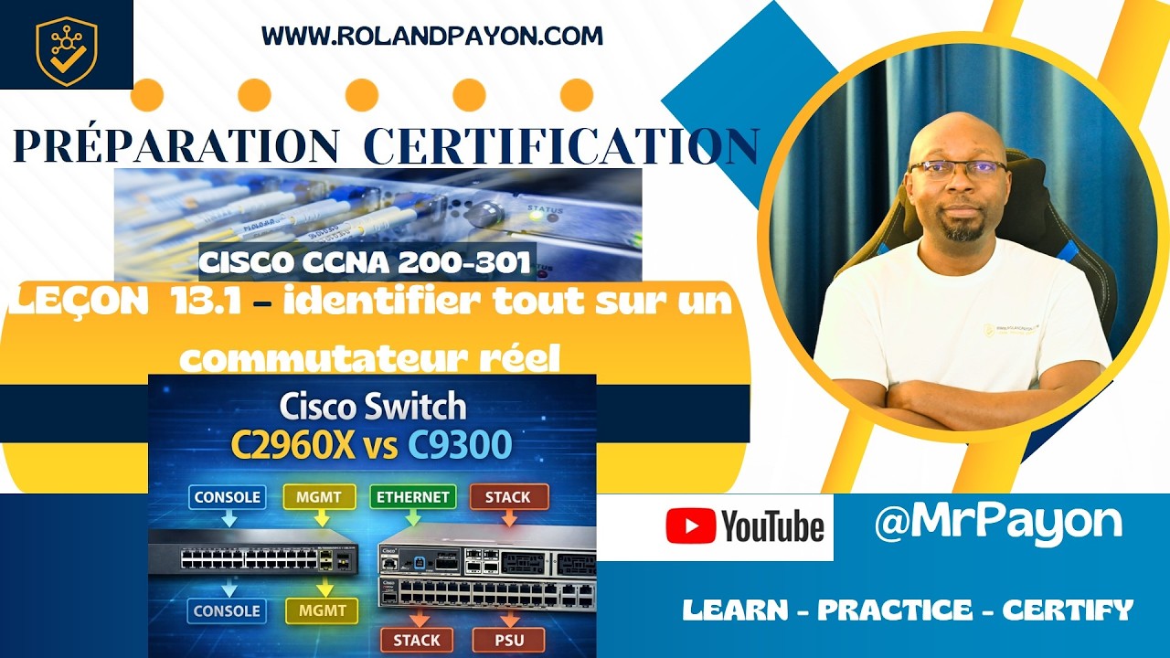 13-1 CCNA 200-301 | Comprendre les ports et composants des switches Cisco Catalyst 2960X et 9300