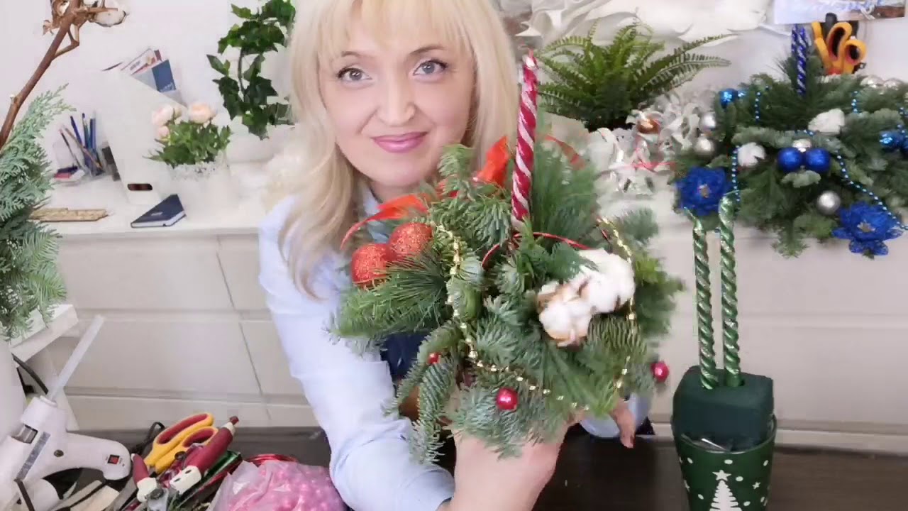 Композиция подарок на новый год в кружке💃