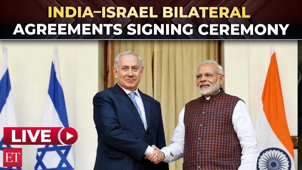India&ndash;Israel bilateral talks and agreement signing | Modi&ndash;Netanyahu | LIVE