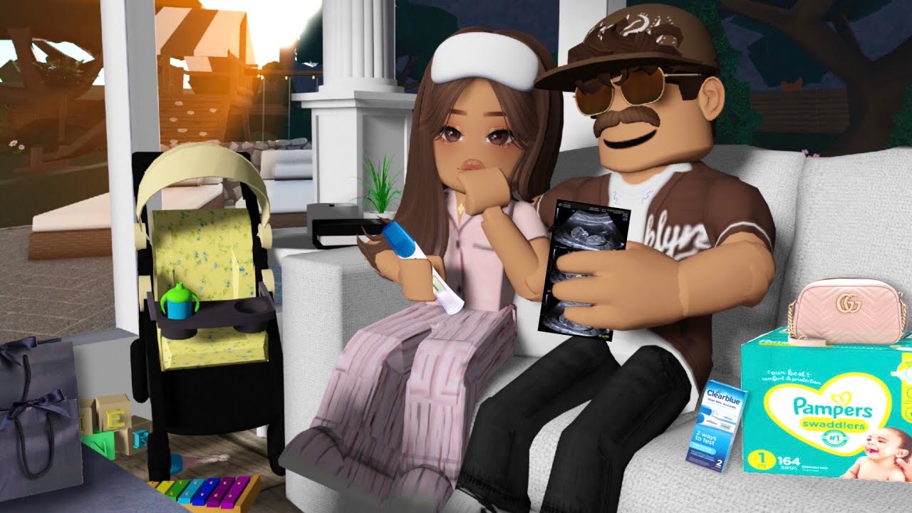 SHES PREGNANT?!🤰🏽*TELLING FAMILY?.. COUPLES BEACH DAY* Voiced Roblox Bloxburg Rich Family Roleplay