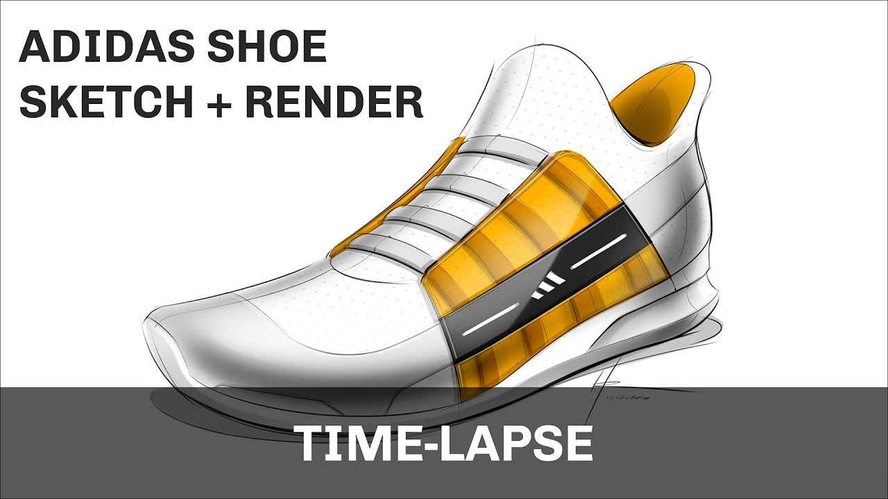 Adidas Shoe Sketch and Render | SketchBook Pro