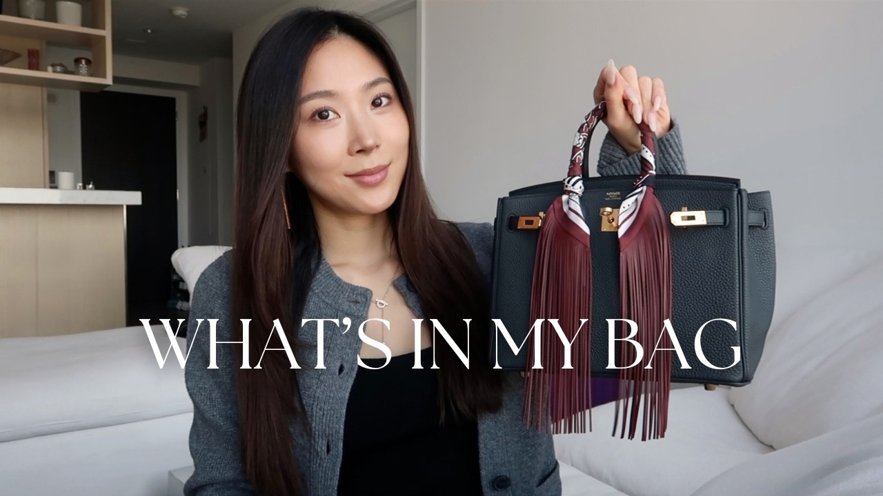 ЧТО В МОЕЙ СУМКЕ • Что внутри моей сумки Hermès Birkin • Повседневные вещи и необходимые косметич...