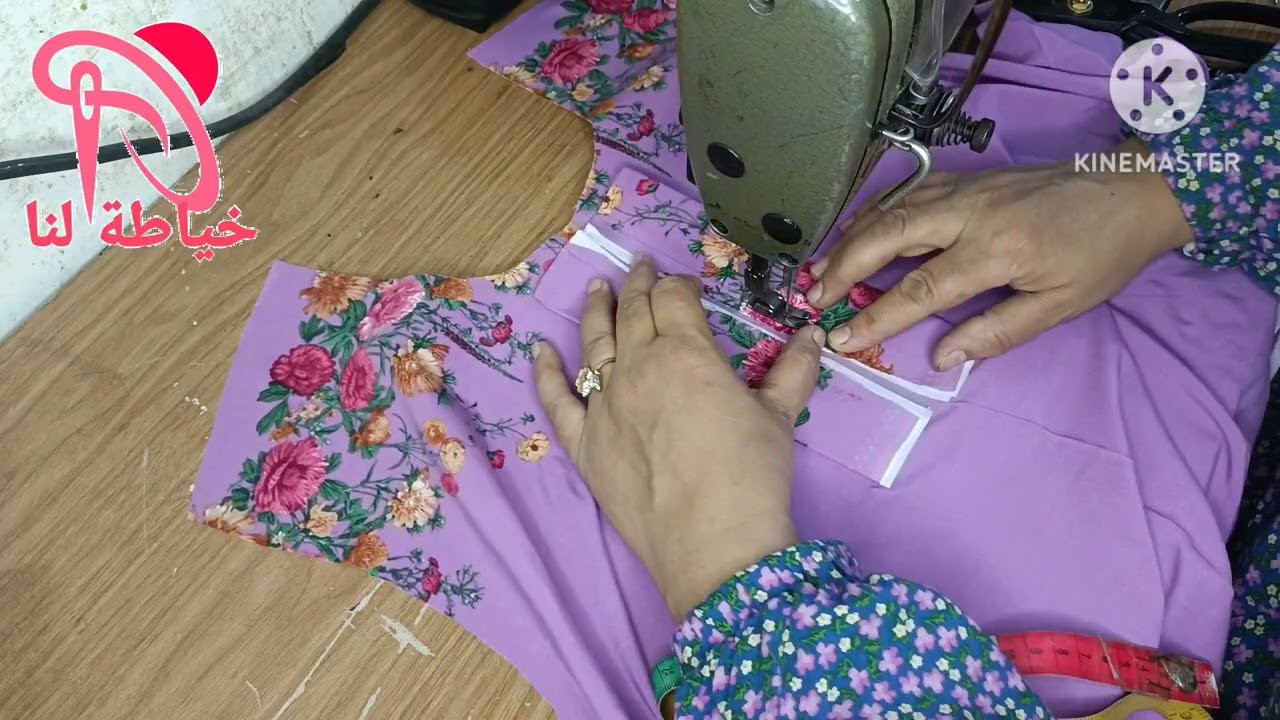طريقه خياطة مسطرة الدكم القصيرة 