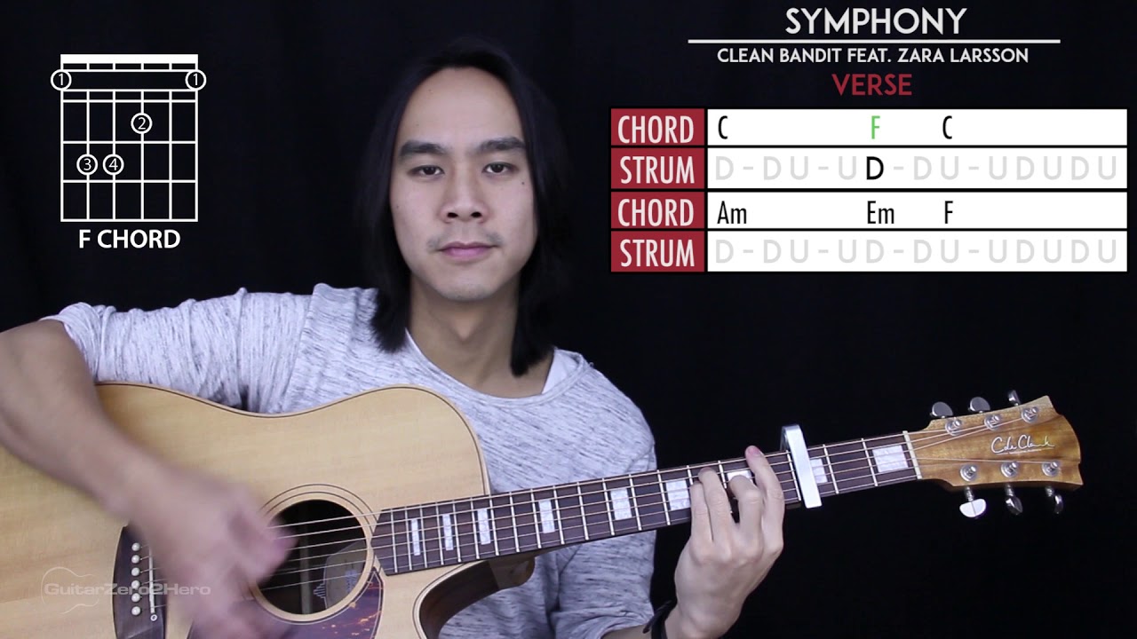 Symphony Guitar Cover Acoustic - Clean Bandit Zara Larsson 🎸 |Tabs + Chords|