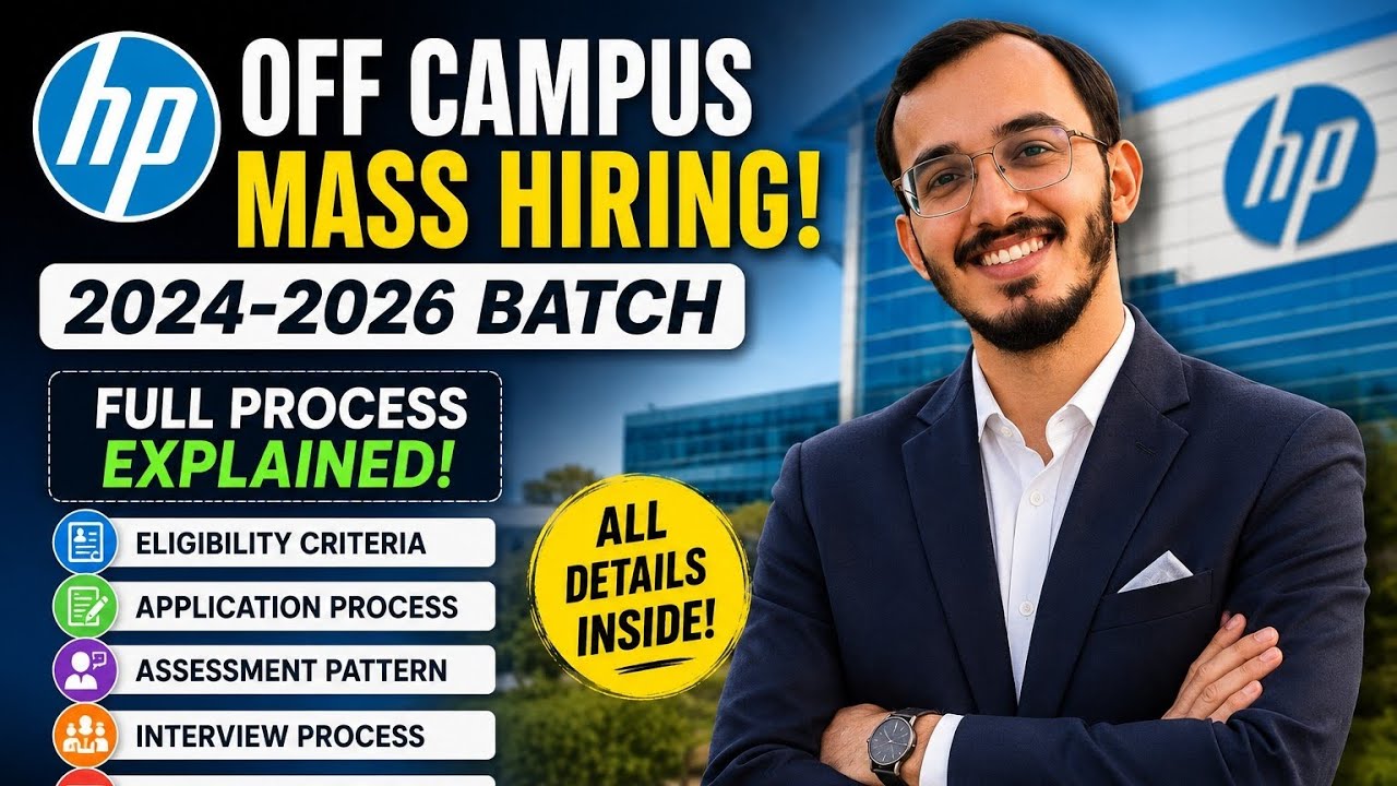 HP Off Campus Hiring 2024&ndash;2026 | Full Process Explained | All Rounds Explained 