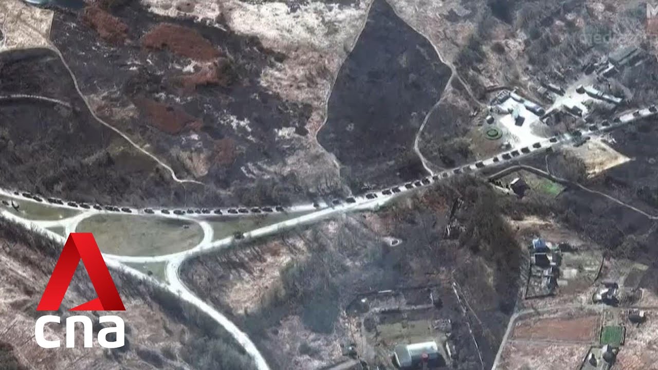 65km-long Russian military convoy closes in on Ukraine's capital Kyiv