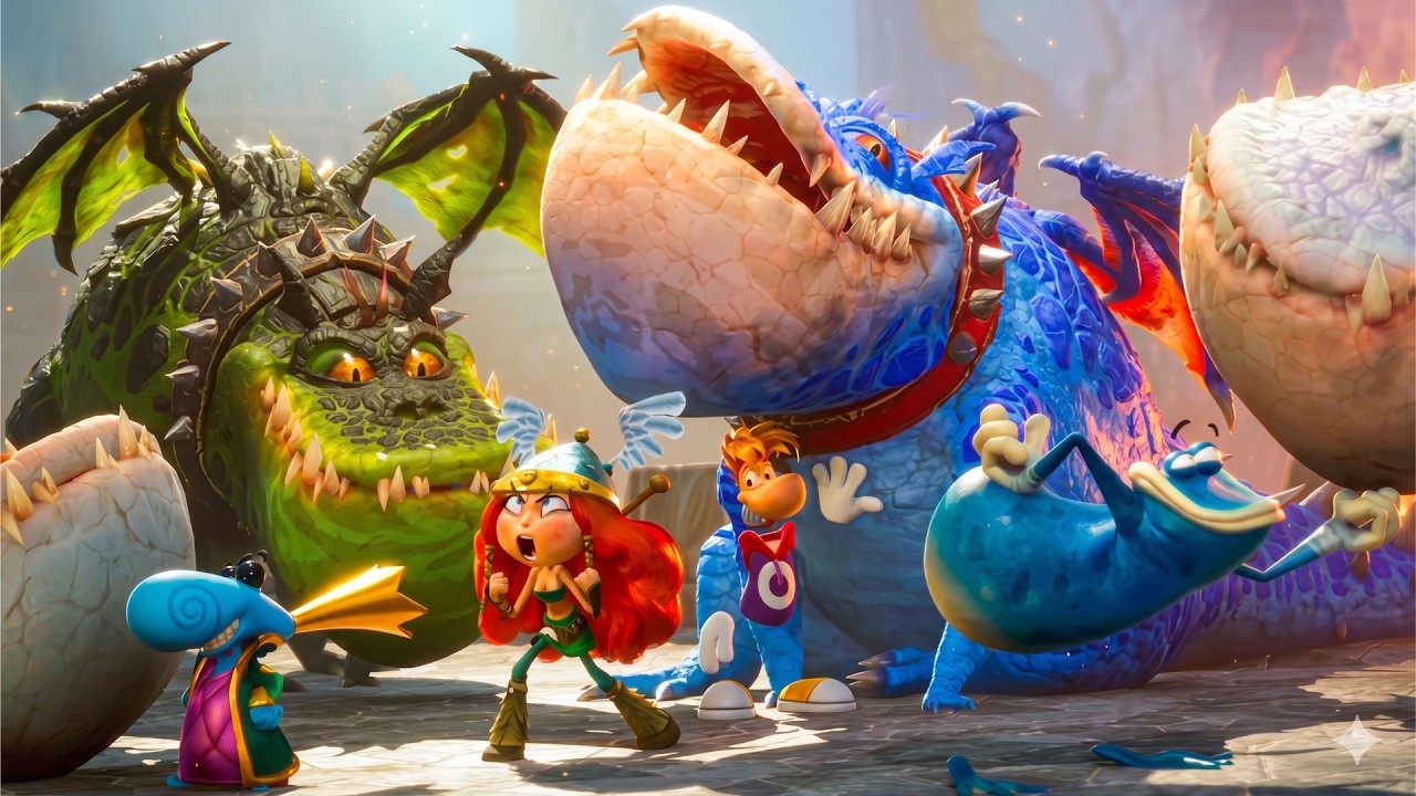 Rayman Legends Retold - Прохождение уровней с новой поездкой на драконе и музыкой.