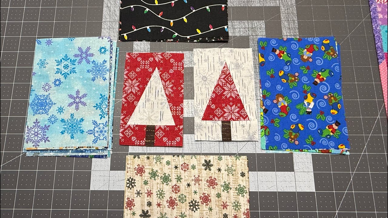 Sewing Scrappy Trees for a Christmas Winter Forest