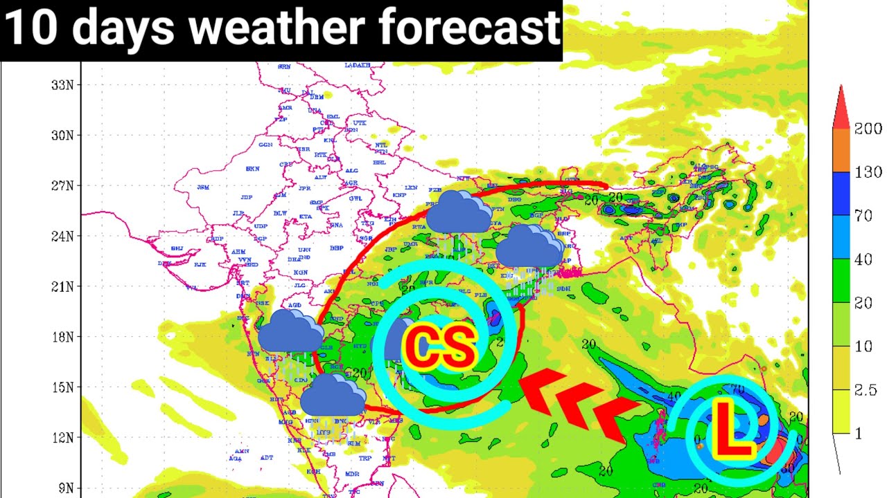 All india next 10 days weather forecast Heavy rain over eastern India at many places over eastern 