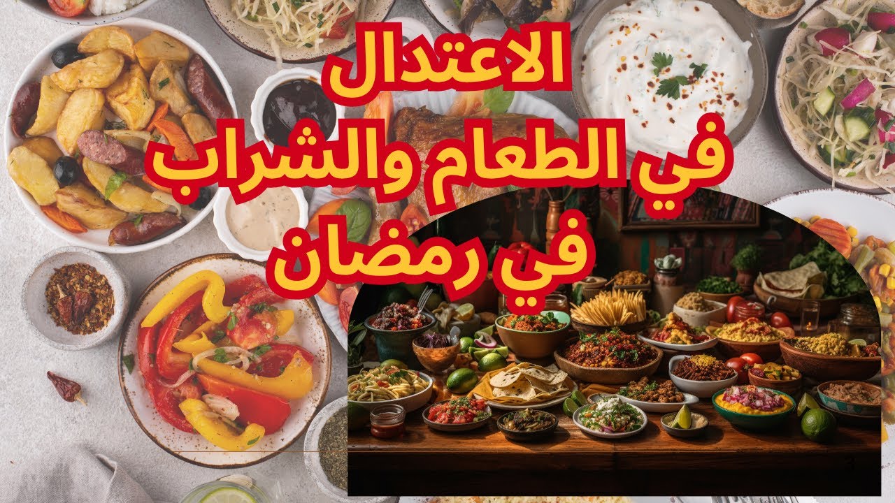 الاعتدال في الطعام والشراب في رمضان