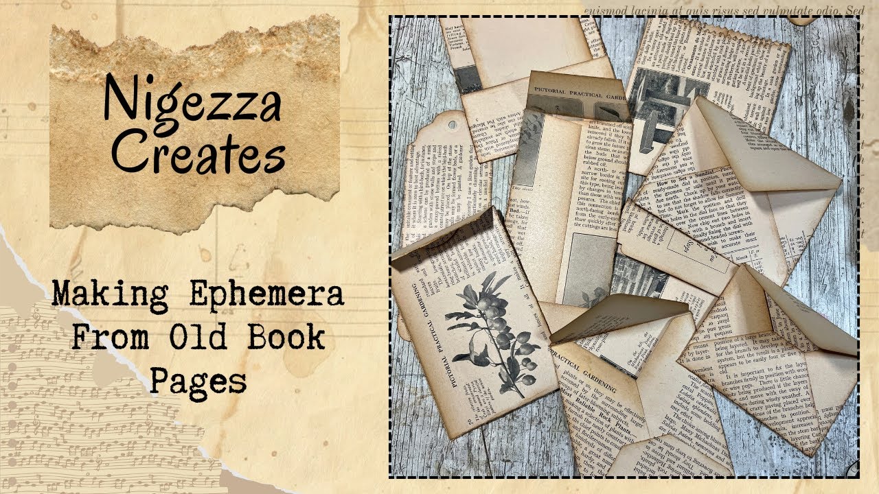Making Ephemera From Old Book Pages