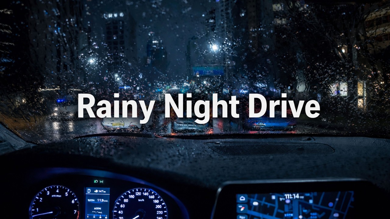 Immersive Rainy Night Drive from Suwon to Seoul, South Korea | A-Zhe Ambience