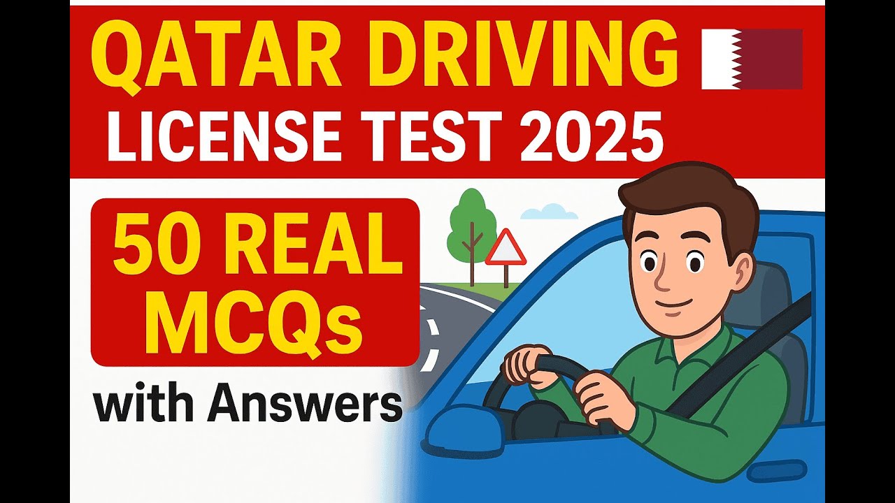 Qatar Driving License Theory Test 2025 | 50 Real MCQs with Answers | Urdu/Hindi Guide 🚗
