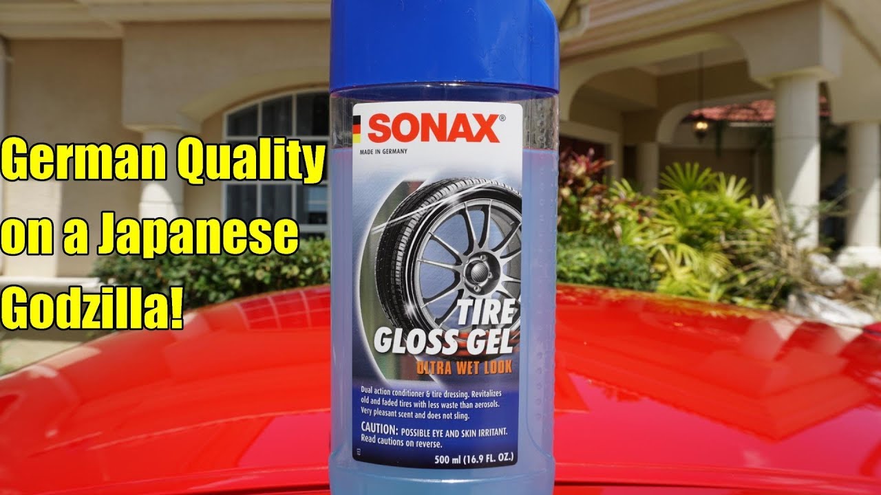 Sonax Tire Gloss Gel Review on my Nissan GTR 2018.