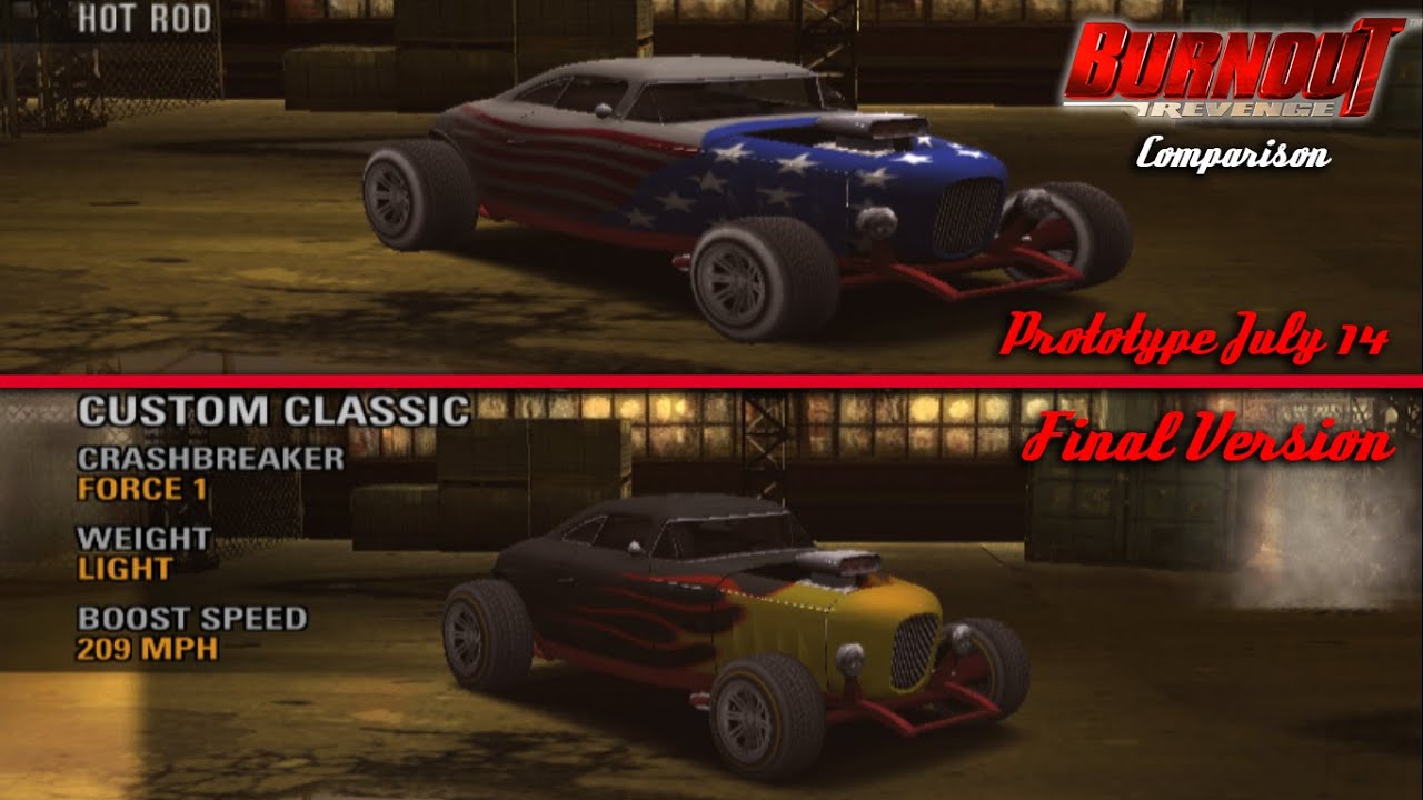 Prototype 14/7 vs Final - Burnout Revenge