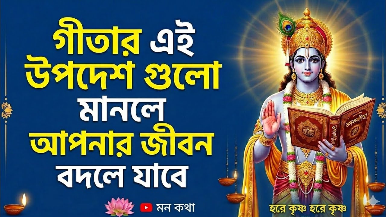 গীতার এই উপদেশ গুলো মানলে আপনারও জীবন বদলে যাবে । #কৃষ্ণভক্তি 