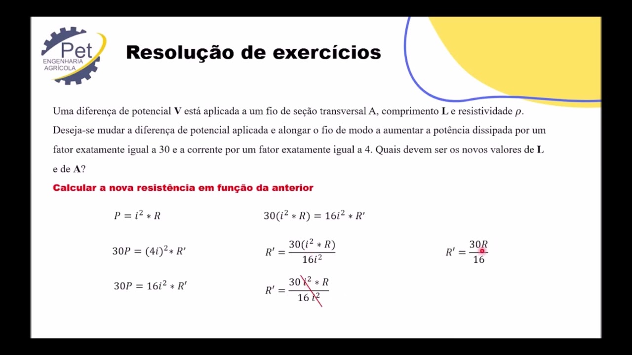 Exercício de Eletrotécnica