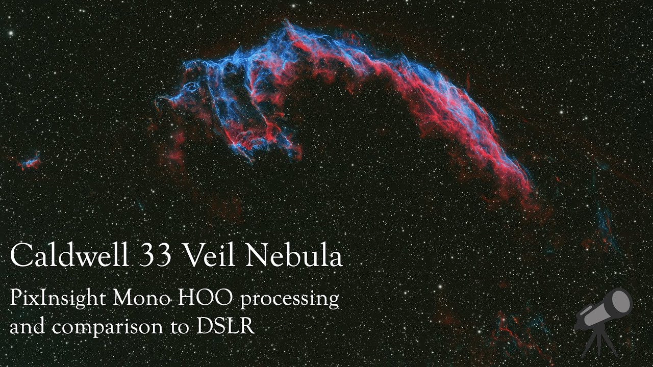 Caldwell 33 Veil Nebula - PixInsight Mono HOO processing and comparison to DSLR