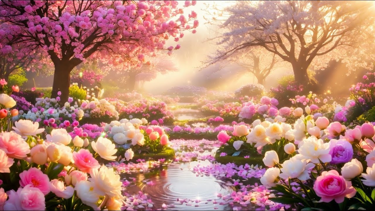 Magical Sakura Lake Ambience 🌸 Relaxing Nature Sounds for Meditation & Sleep