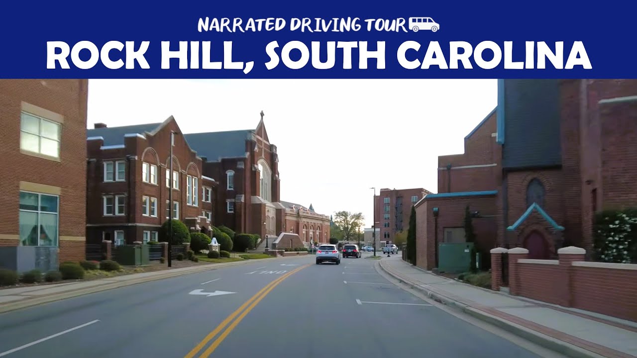 🚗 Scenic 4K Drive Through Rock Hill, South Carolina | Relaxing Road Trip 🏞️