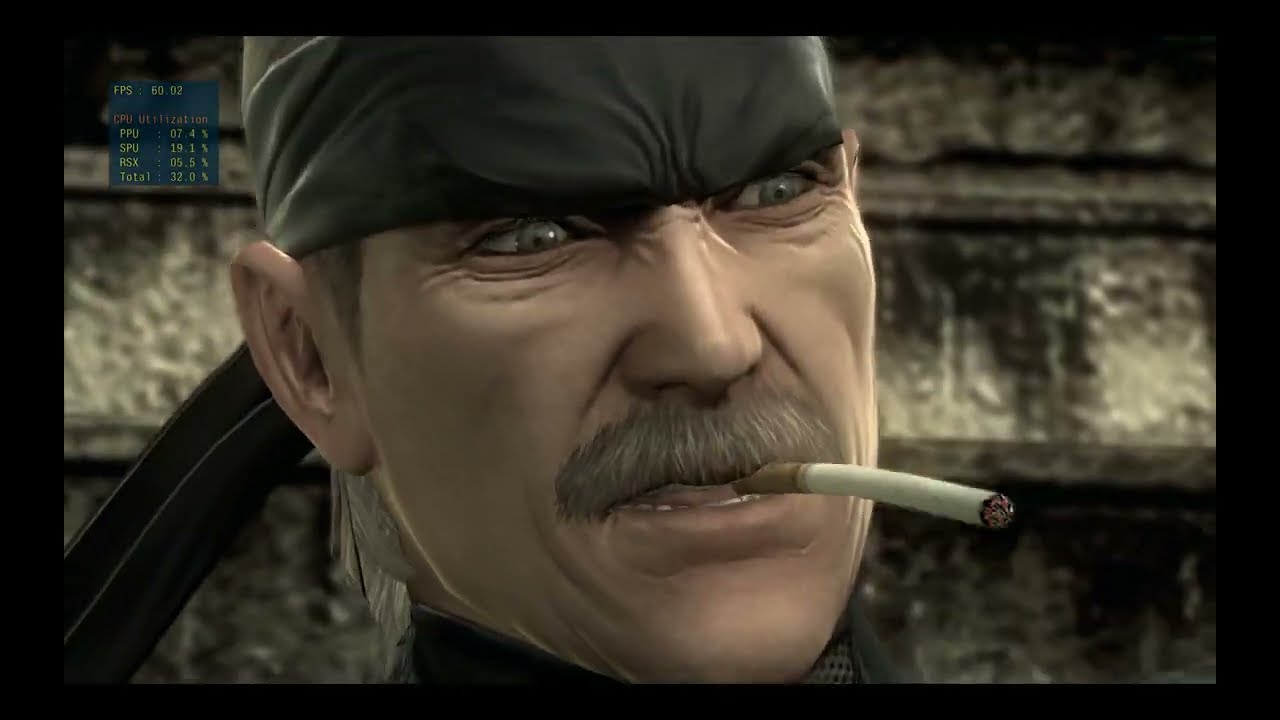 Metal Gear Solid 4 | RPCS3 | Ryzen 7 5800H | RTX 3070 140W | 1600p