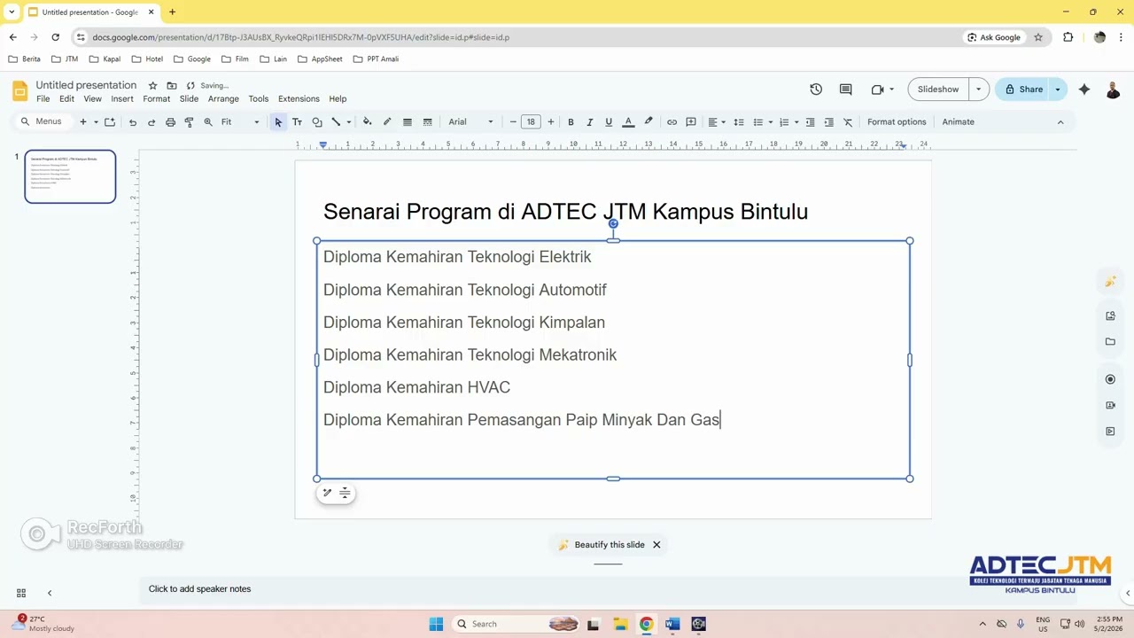 Google Slide + Gemini Ai