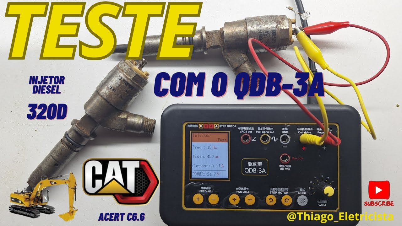 Teste de Injetores Caterpillar 320D com A Ferramenta QDB-3A.#320d #caterpillar #tiagotoolkit