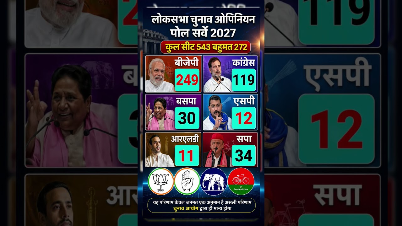 Lok Sabha Elections 2029 Latest Opinion Poll: Who will be next PM? Rahul Gandhi VS Modi BJP #bjp