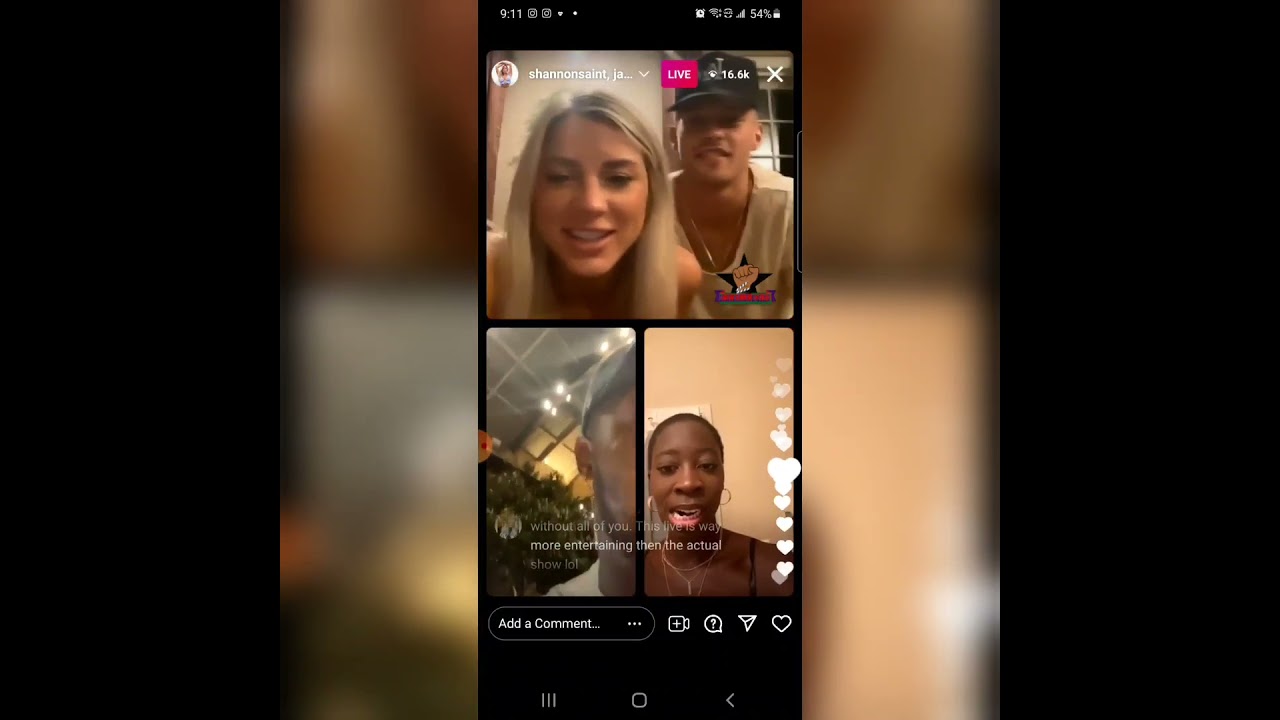 LOVE ISLAND Josh Shannon Cinco Cash Jovanny Instagram IG LIVE