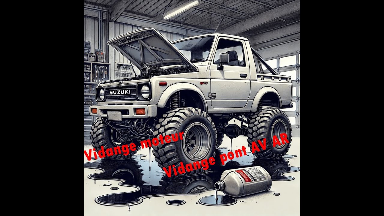 Suzuki samourai SJ413vidange moteur -vidange pont AV AR