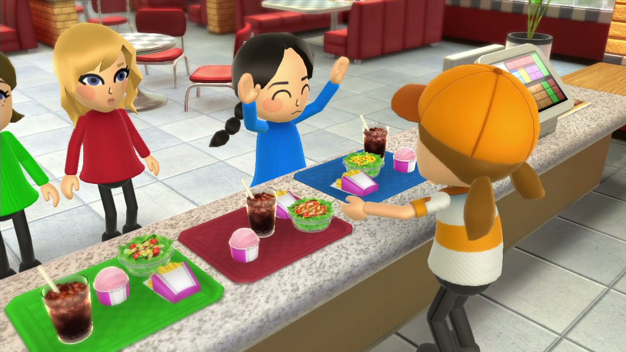 Wii Party U - Feed Mii 🎵 (Play movies 69) Casey vs Peach vs Lucia vs Lucia 🎵 AlexGamingTV