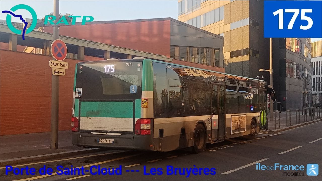Bus 175 RATP - MAN Lion's City NL255 N°9845 Porte de Saint-Cloud --- Bois-Colombes - Les Bruyères
