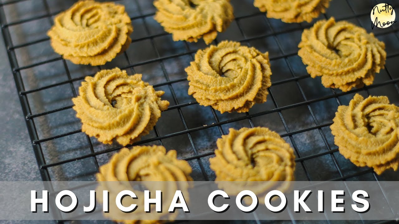 Hojicha Cookies ∣ No Eggs ∣ 焙茶曲奇 ∣ 無蛋 ∣ 焙茶牛油饼干  [💬 附中文字幕/ENG Sub]