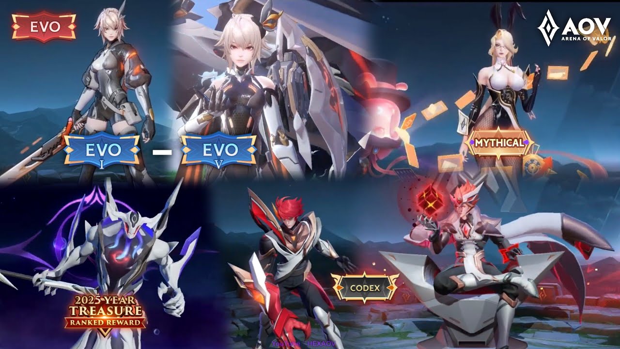 AOV New Skin Veres, Cresht, Lorion, Errol, Butterfly | Codex Valor Pass | EVO Skin Level 1 - 5