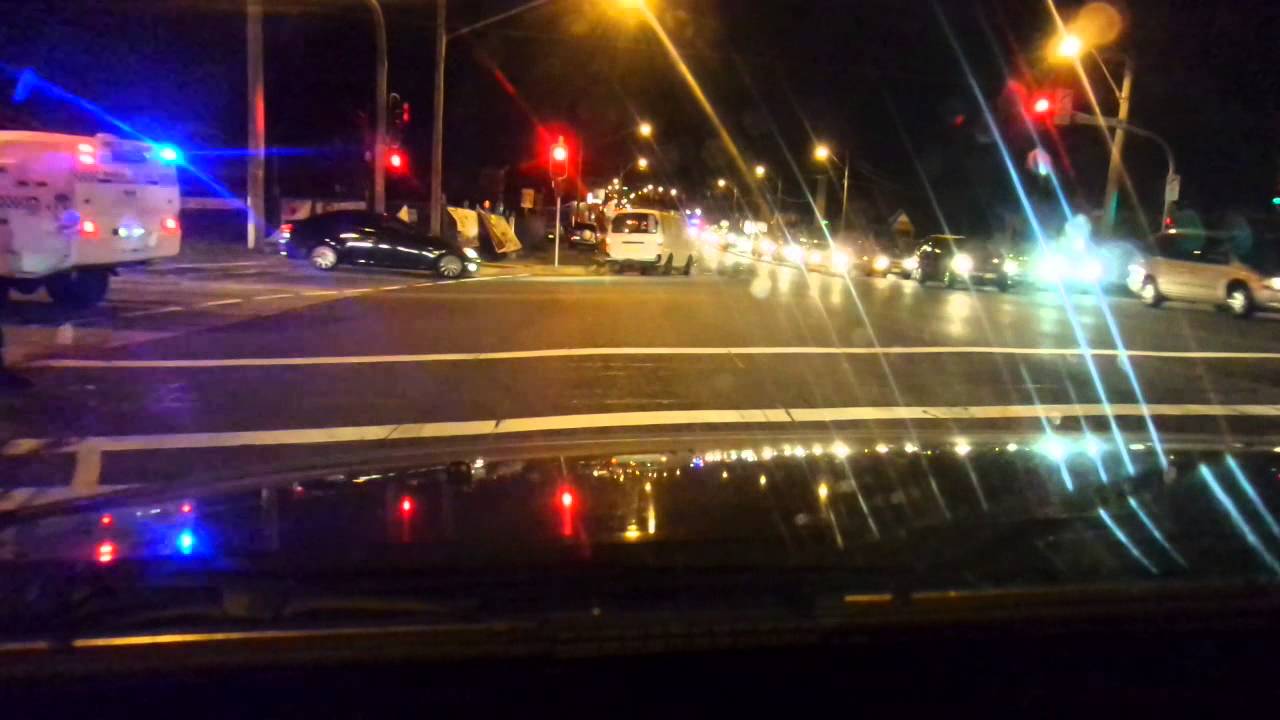 Red light camera in action