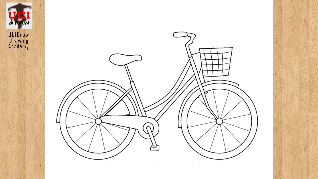 How to Draw a Bicycle Drawing Easy Sketch | Cycling Bike Art Step by Step Outline