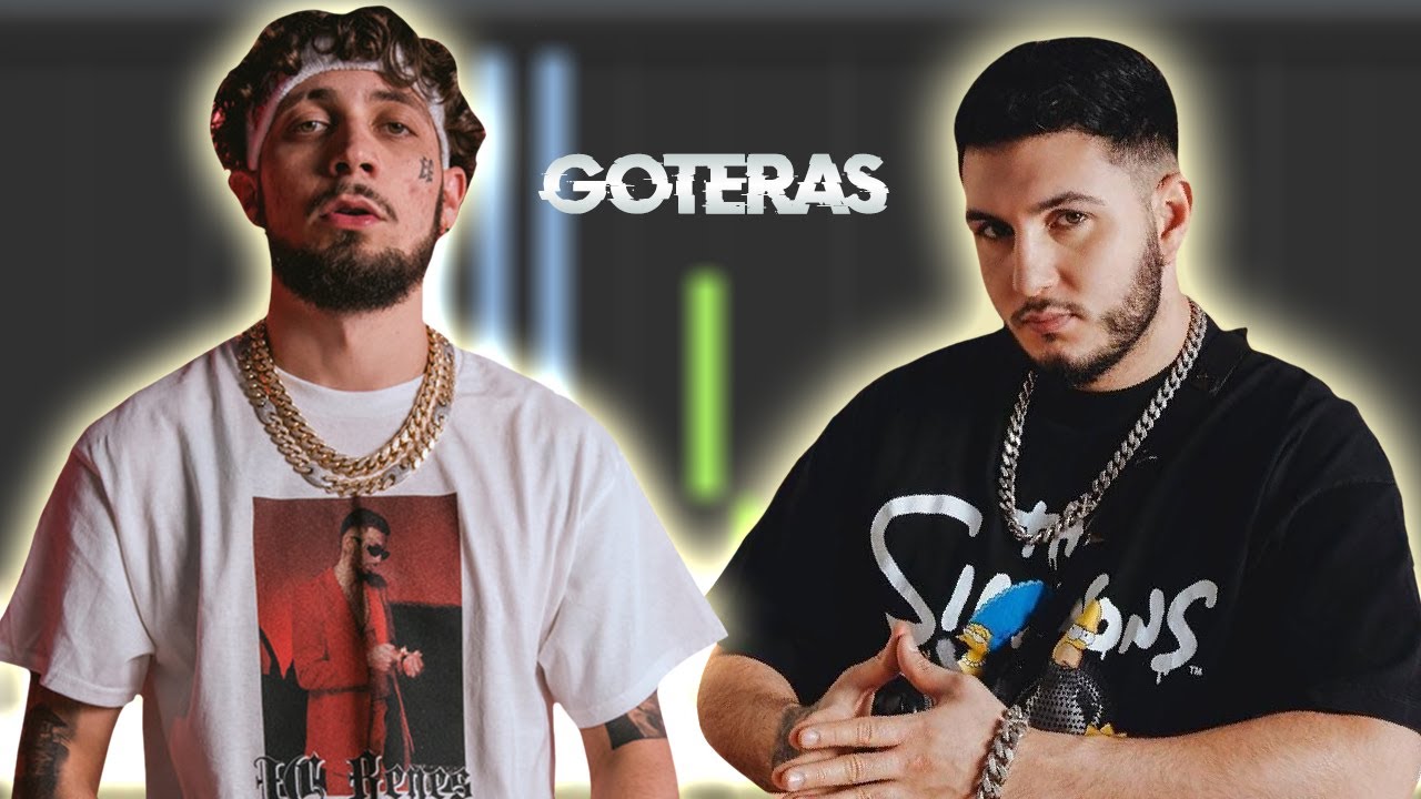 Omar Montes & JCReyes - Goteras | Instrumental Piano Tutorial / Partitura / Karaoke / MIDI
